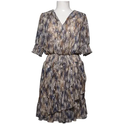 Kjole (Blå, Beige, Guld) fra MSK Polyester