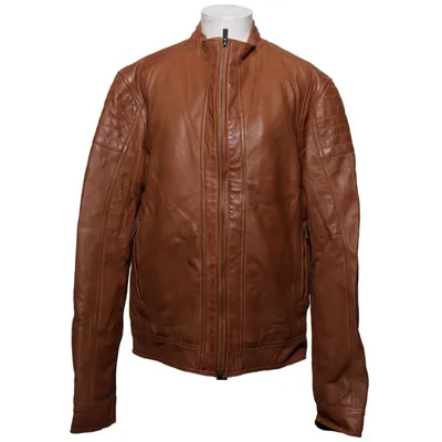 Leren jack (Bruin) van Rochas Leer, Polyester