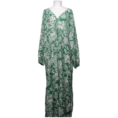 Långklänning (Grön, Vit) från H&M Polyamid, Viskos