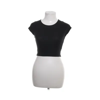 Crop top (Black) from Zara Cotton, Elastane, Modal