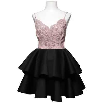 Cocktailjurk (Zwart, Roze) van Emo