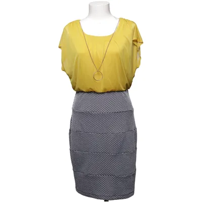 Jurk (Geel, Zwart, Wit) van Enfocus Studio Elastaan, Polyester
