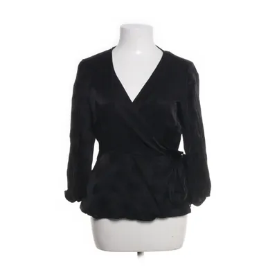 Wikkelblouse (Zwart) van Samsøe & Samsøe Cupro, Viscose