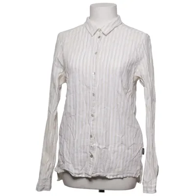Blouse (Beige, White) from Holebrook Cotton, Linen