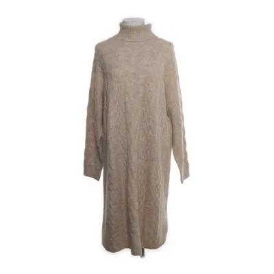 Jurk met col (Beige) van Cream Acryl, Alpacawol, Elastaan, Nylon, Wol