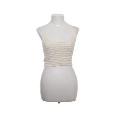 Halter neck top (Beige) from Stradivarius Cotton, Polyamide, Polyester