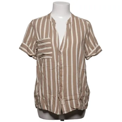 Chemise à manches courtes (Beige, Blanc) de ADPT Viscose