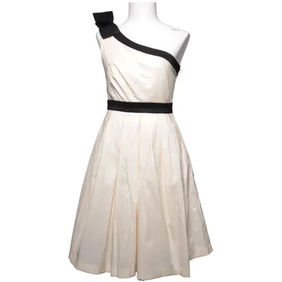 Cocktail dress (Beige, Black) from Fever London Cotton, Elastane, Polyamide, Polyester
