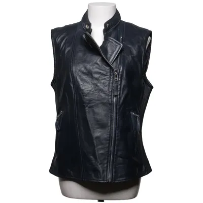 Gilet de motard (Bleu) de Skin Cuir, Polyester