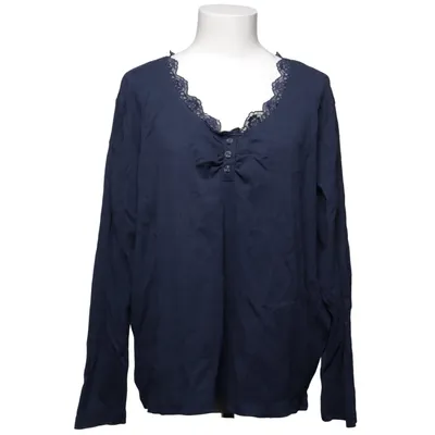 Henley T-shirt (Blå) fra Bonprix Bomuld, Elastan, Polyamid
