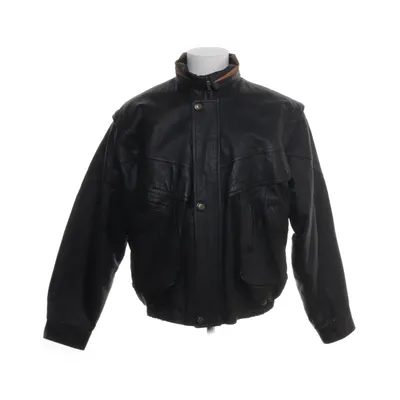 Leren jack (Zwart) Nylon, Leer