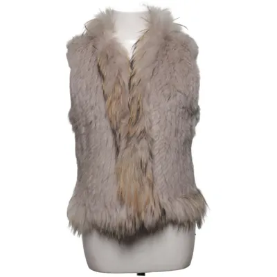 Bont gilet (Grijs) van Natures Collection Konijnenbont