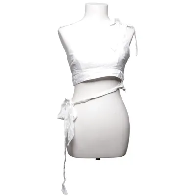 Crop top (White) from The Fashion Fraction x NA-KD Polyamide, Polyester, Viscose