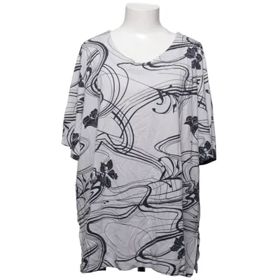Top (Gray, Black, White) from Ulla Popken Cotton, Viscose