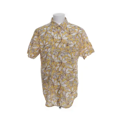 Kortärmad skjorta (Gul, Vit) från Dressmann Bomull, Linne