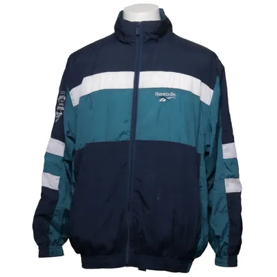 Träningsjacka (Blå, Vit, Flerfärgad) från Reebok Bomull, Polyamid