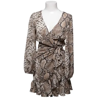 Wrap dress (Brown, White) from Kilibbi