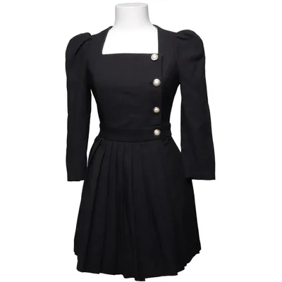 Robe (Noir) de Zara Coton, Élasthane, Polyester