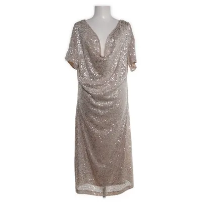 Dress (Silver, Beige) from Indiska Elastane, Recycled polyester