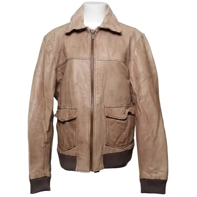 Leren jack (Pilot 076) van Goosecraft Katoen, Bont, Leer, Polyester