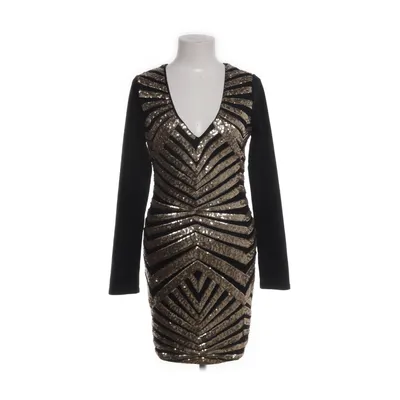 Cocktailklänning (Svart, Guldfärgad) från Bubbleroom Elastan, Polyester, Viskos