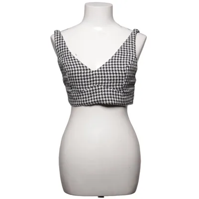 Crop top (Black, White) from Showpo Polyester, Viscose