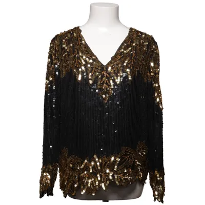 Blouse (Black, Gold) from Scala Silk, Viscose