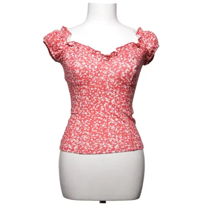 Crop top (Flirty Print Top) fra NLY Trend Elastan, Polyester