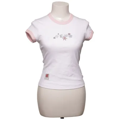 T-shirt (Weiß, Pink) von Li-Ning Baumwolle, Elasthan