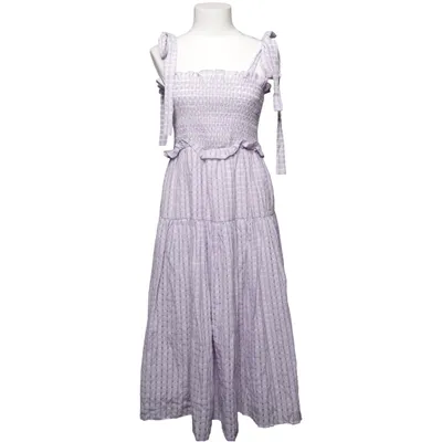 Maxikjole (Lilla, Hvid) fra YAS Bomuld, Polyester