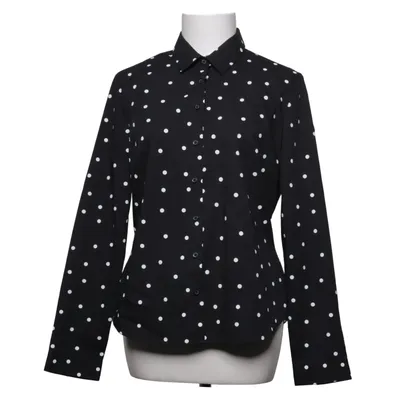 Shirt (Black, White) from M&S Collection Cotton, Elastane, Polyester