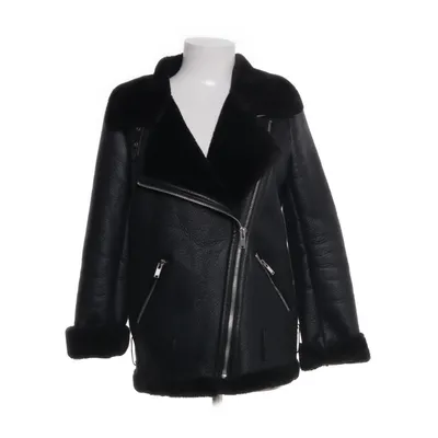 Shearling jas (Zwart) van Zara Woman Polyurethaan