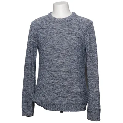 Strickpullover (Blau, Weiß) von Velour Baumwolle
