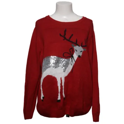 Weihnachtspullover (Rot, Weiß, Silber) von KappAhl Acryl