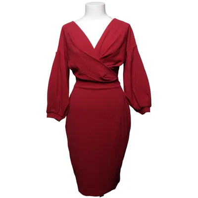 Wrap dress (Red) from Boohoo Elastane, Polyester