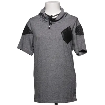 Short sleeve hoodie (Gray, Black) from Jeel Polyester, Viscose