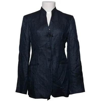 Blazer (Blue, Black) from Emporio Armani Cupro, Silk