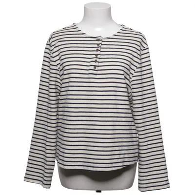Henley shirt (White, Blue) from Atelier Reve Cotton, Polyester