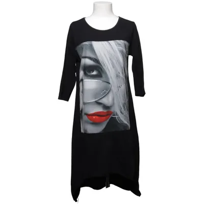 Kjole (Sort, Flerfarvet) fra Lady Fashion Bomuld, Elastan