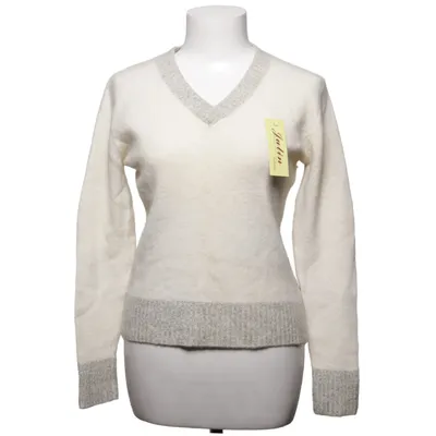 Pullover (Hvid, Grå) fra Julien Angora, Elastan, Uld