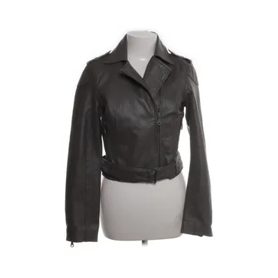 Bikerjack (Grijs) van Zoul Polyester, Leer