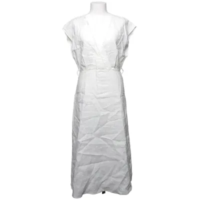 Maxi dress (White) from Mango Cotton, Linen