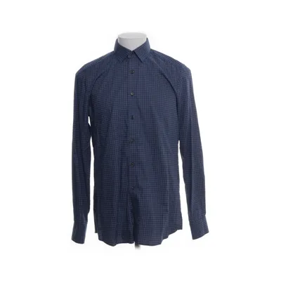 Shirt (Blauw) van Olymp Katoen, Elastaan