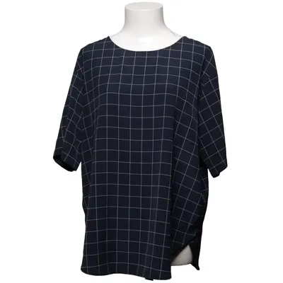 Top (Blauw, Wit) van Uniqlo Polyester