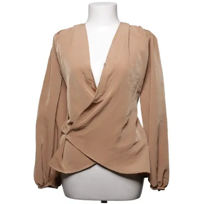 Wrap blouse (Brown) from Ayriss Polyester