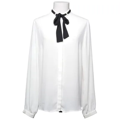 Blouse lavallière (Blanc, Noir) de Hawes & Curtis