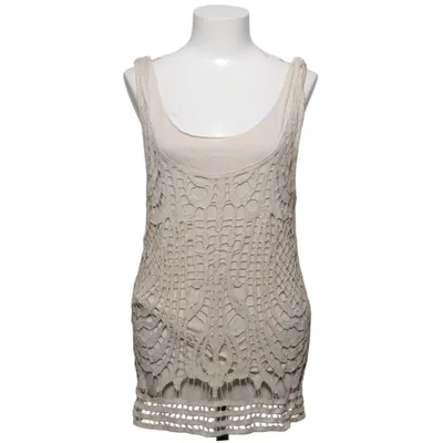 Top (Beige) fra Guess Bomuld, Metallfiber, Viscose