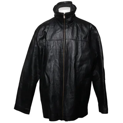 Leren jack (Zwart) van Patino Leer, Polyester