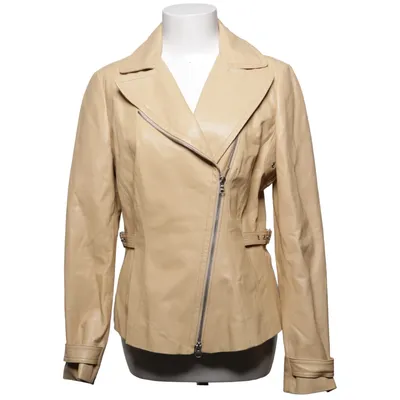 Bikerjacka (Beige) från Kenneth Cole Bomull, Skinn