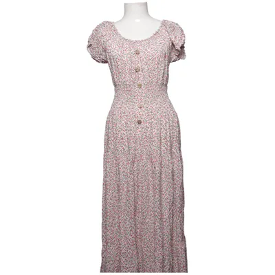 Långklänning (Vit, Rosa, Grön) från Leana Mode Elastan, Viskos